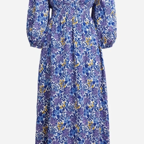 NWOT! $188 V neck Fete floral print midi dress! - Picture 2 of 14